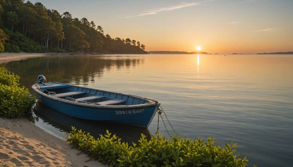 Bateaux naviguant sur une mer calme et ensoleillée