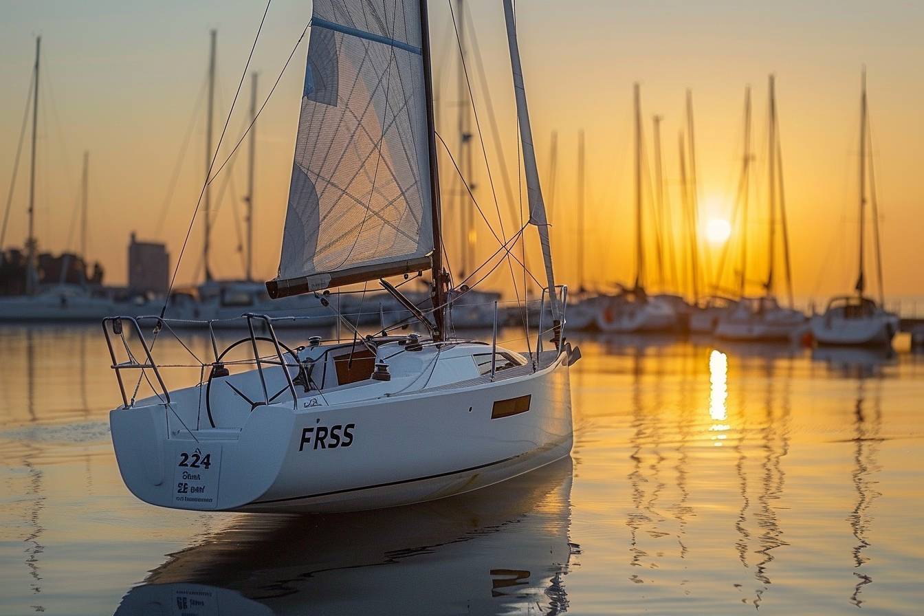 Bateau à voile sur une mer calme avec un ciel bleu