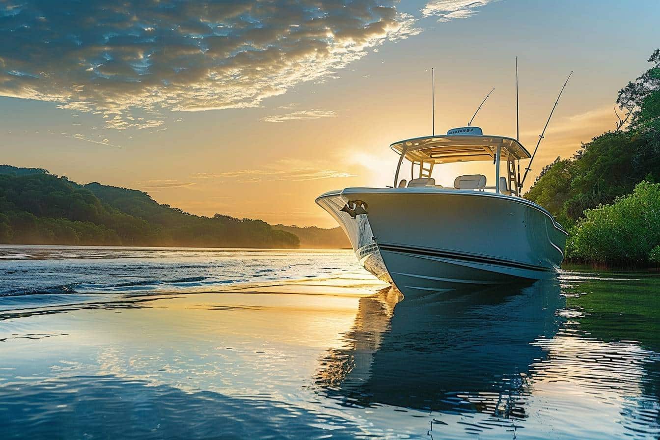 Bateau de pêche prêt pour une journée en mer